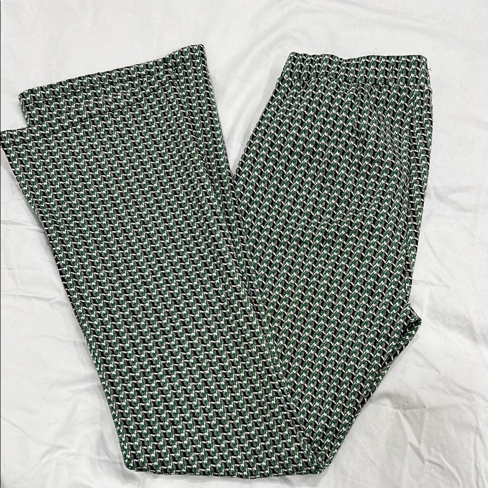 Sanctuary Green and Black Boot Cut Flare Pants